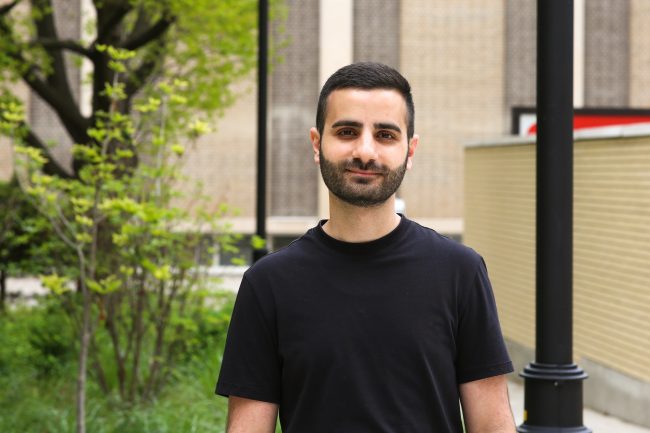 
Edmund Shalhoub (MSE 2T2) came to Canada in 2017 as a Syrian refugee. (Photo: Safa Jinje)