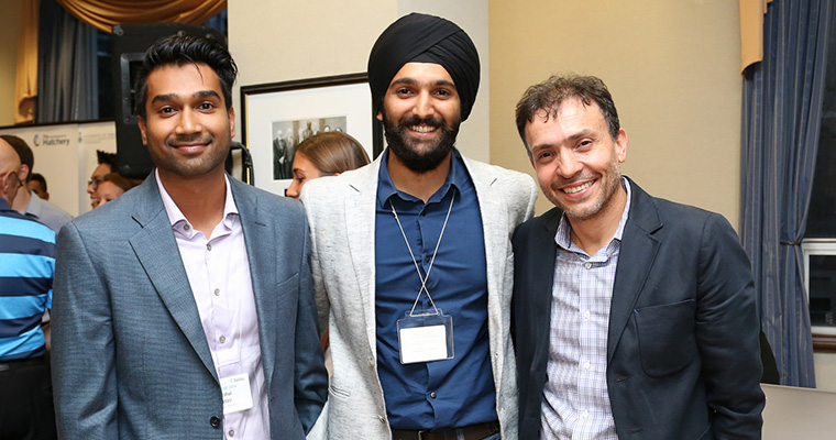 Rahul Udasi, Manmeet Maggu and Joseph Orozoco of The Entrepreneurship Hatchery.